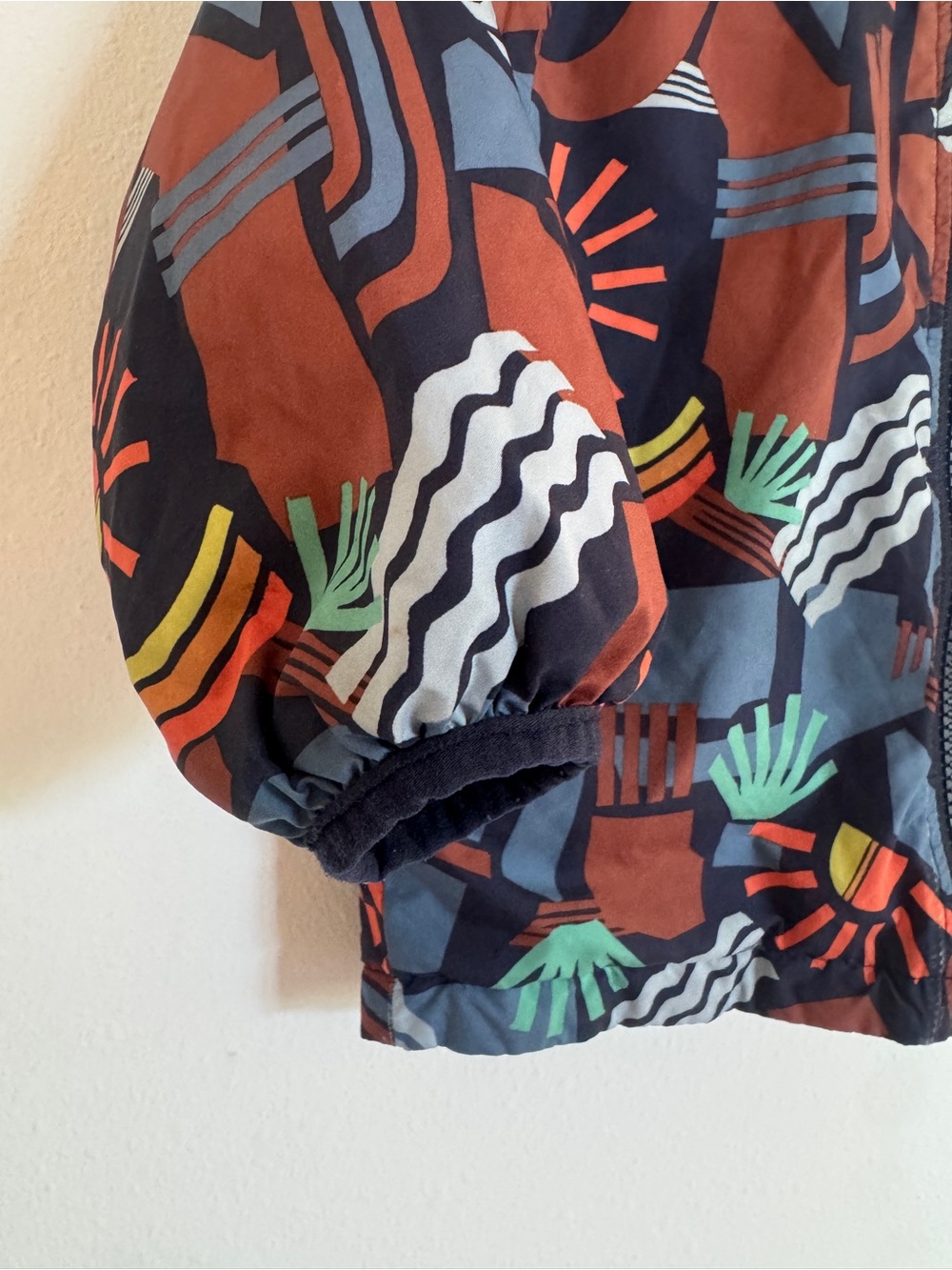 Patagonia baby reversible puff-ball jacket 12-18 navy - Picture 4 of 9